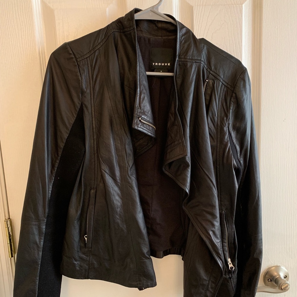 Trouve for Nordstrom Black Leather Jacket sold out
